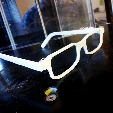 clean 3d glasses frames fashion trend thick style replica pla nerd lenses gabbana dolce design accessory abs 3D print model - Mito3D