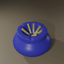 clean ashtray supports needed ash tray odorless cool smoking cigar cigarette butt 3d print model - Mito3D
