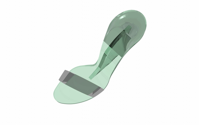 klar fetisch absätze stilettos highheel schuhe sandalen folien mode 3d print model - Mito3D