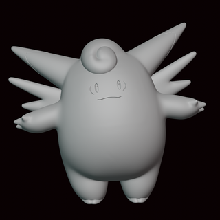 Clefable Pokémon Zahl Statue Videospiel Videospiele Miniatur Skulptur Fan Art Figur Kanto go 3d print model - Mito3D