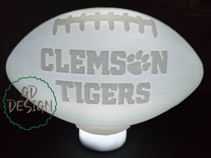 Clemson kaplanlar Futbol ışık tealight okuma Parti cor 3d print model - Mito3D