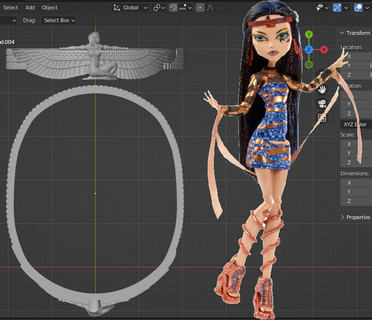 cleo Nilo abucheo York venda tiara reemplazo monstruo alto muñeca personalizado accesorio 3d print model - Mito3D