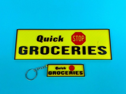 clerks quick stop groceries logo keychain 3d print model - Mito3D