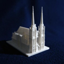 clermont-ferrand cathedral architecture arquitectura art auvernia -rdano -alpes building catedral europe france gothic puy-de-dme romanic 3d print model - Mito3D