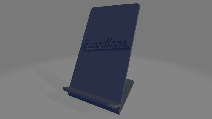 cleveland guardians phone holder mlb major baseball league sport passion usa america american united states stand gift canada 3d print model - Mito3D