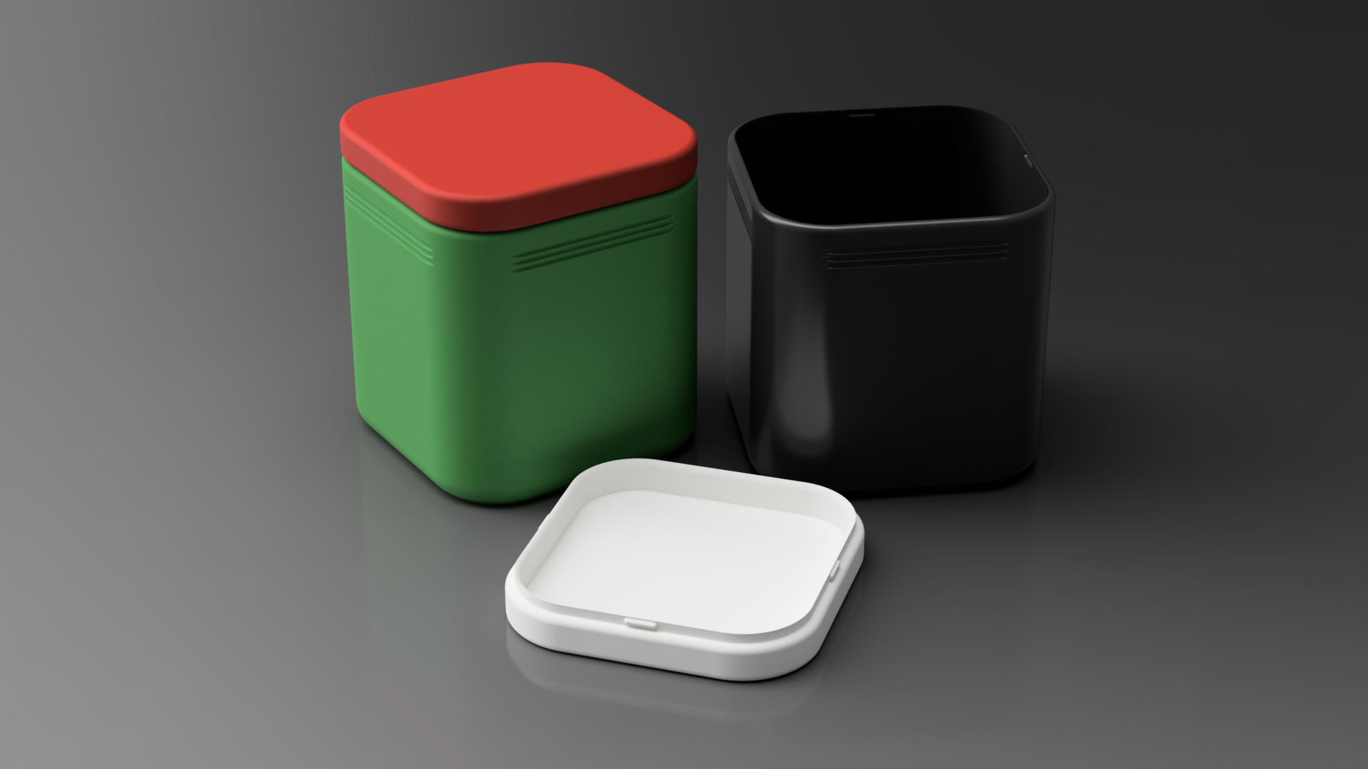 Cliquez système boîte récipient cuisine espace rangement 3D print model - Mito3D