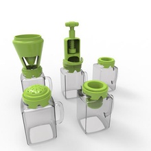 click twist various cuisine jar kitchen 3d print model - Mito3D