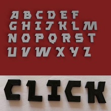 clic maiuscolo 3d lettere stl file 3d print model - Mito3D