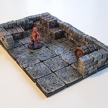 clicklock building-system game 28mm dnd dungeons dragons miniature modular rpg terrain games 3d print model - Mito3D