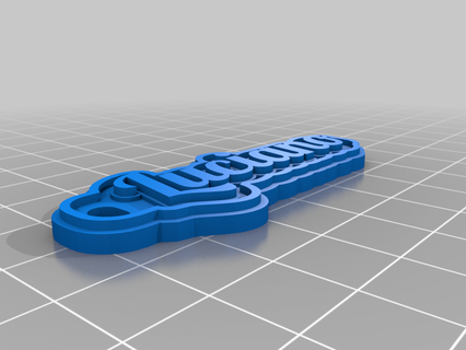 clickyustomized mehrzeilig Etikett Kelucianoychain angepasst Schlüsselanhänger Schmuck Schlüssel 3d print model - Mito3D