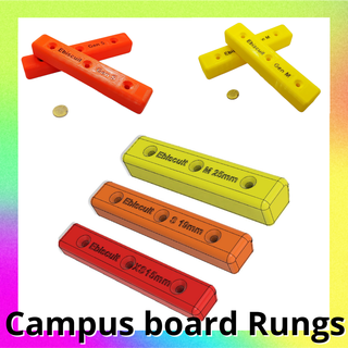 climbing campus board rungs - hangboard finger strength trainer grip slats rock holds file 3d printing stl model digital training portable campusboard armwrestling parkour 3d print model - Mito3D
