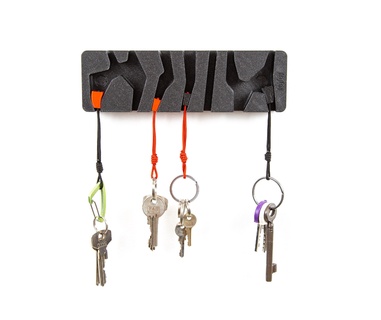 climbing plastic key holder nuts hold wall keychais keys 3d print model - Mito3D