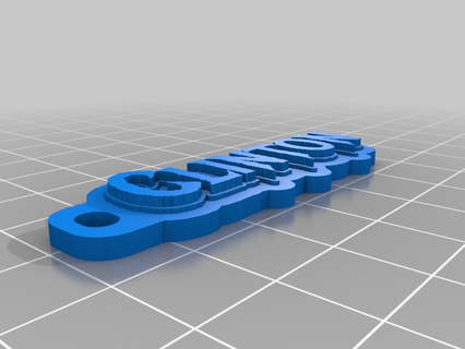 clinton's keyring - metal mania font customized keychains 3d print model - Mito3D