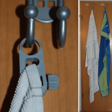 clip heavy towels home handtuchhaken towel holder 3d print model - Mito3D