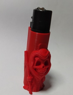 clipper grim reaper lighter case accessories 3d print model - Mito3D