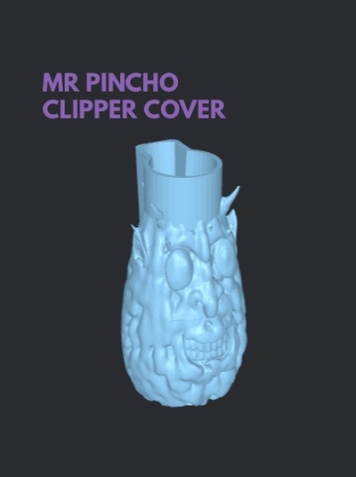 clipper lighter case mr'pincho print in place easy grinderking fdm sla cover site 3d print model - Mito3D