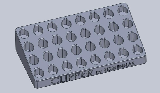 Clipper Feuerzeug Halter Unterstützung Container 3d print model - Mito3D
