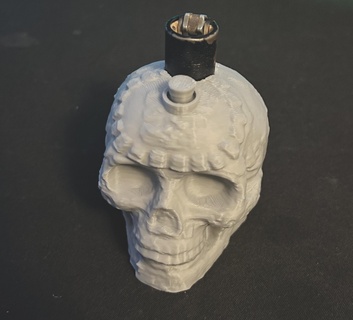 clipper skull lighter case 3d print model - Mito3D