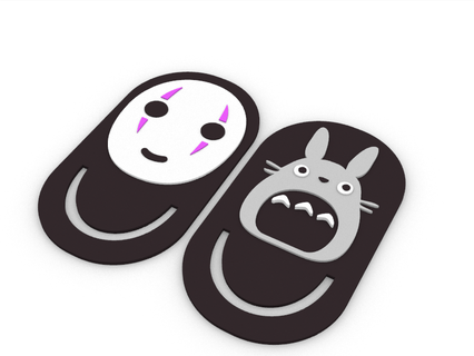 clips para libros papeleria Totoro agrafe péché visage 3d print model - Mito3D