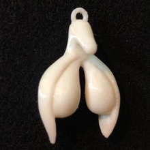 clit pendant small jewelry clitoris jewellery necklace feminist pride internal body human genitals 3d print model - Mito3D