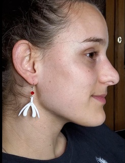clitoris earrings forms 3d print model - Mito3D