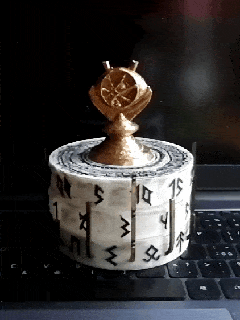orologio dr strano rotante medico meraviglia occhio agamotto rune 3d print model - Mito3D
