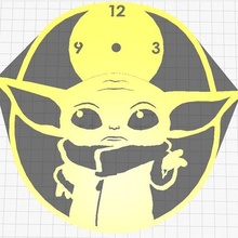 Baby Yoda reloj 3d print model - Mito3D