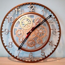 orologio decorativo meccanismo 2 casa 3d print model - Mito3D