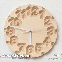 le visage de l'horloge magnifiques gorges la cnc maison décor zenziwerken horloge mur sorotec basicline les numéros mpcnc routeur clockdial cas sculpture sculpté contreplaqué bouleau baltique 3d print model - Mito3D