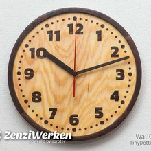 Uhr Gesicht tinydottie cnc home Dekor zenziwerken Nussbaum Wand-Uhr Furnier stepcraft pinewood Eiche zahlen - inlay dots cnc-router clockdial 3d print model - Mito3D