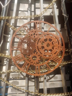 relógio engrenagens arte engrenagem steam punk espiral decoração 3d print model - Mito3D