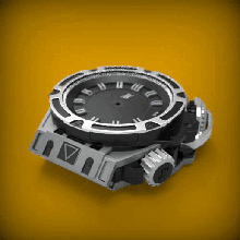 relógio inspirado Hublot mergulhador 4000 arte escotilha deco 3d print model - Mito3D
