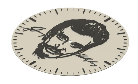 l'horloge johnny hallyday Accueil maison décoration Bureau manger chambre chanteur Ventilateurs 3d print model - Mito3D