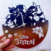 clock lilo stitch stitch cookie cutter home lilac wall clock 3dlito biscuit