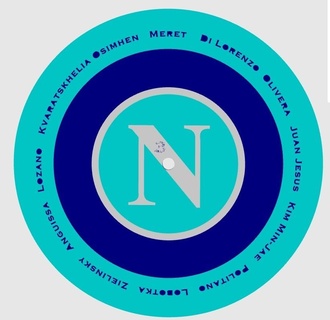 relógio Nápoles escudo osimhen 3d print model - Mito3D