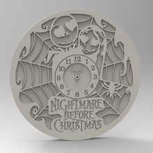 clock nightmare art gift decorative stl model relief wall 3d free christmas