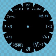 clock numbers equations wallclock wall 3dlito mathematics 3d print model - Mito3D