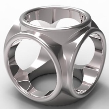 reloj del anillo de 2 la joyería el sellar moderno elegante moda estilo 3d print model - Mito3D