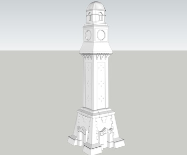 clock tower iraq building scale addiction 3d print model - Mito3D