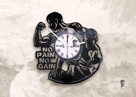 clock vinile gym pai gayn file svg e lightburn 3d print model - Mito3D