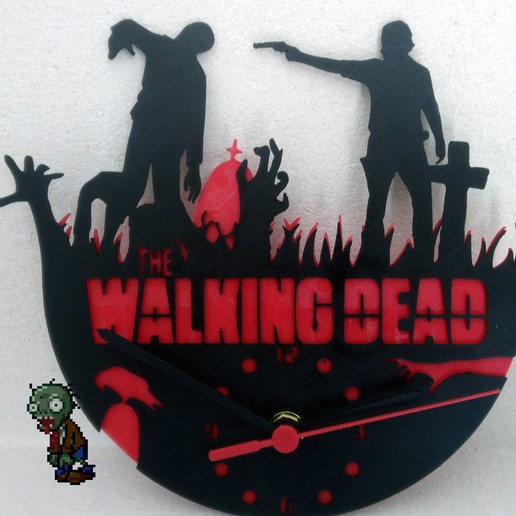 relógio walking dead a casa amc rick negan daryl michonne 3D print model - Mito3D