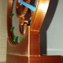 horloge creux l'horloge volant mains 3d print model - Mito3D