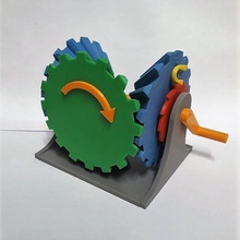 clockwise mechanism game mechanic puzzle gear magic engineer technic 3d print model - Mito3D