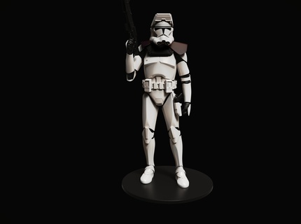 clone recon sniper star wars art toy figure scifi deco legion trooper soldier 3d print model - Mito3D