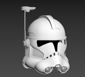 clon soldado oficial casco guerra Galaxias 3d print model - Mito3D