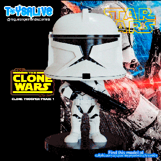 clone trooper phase 01 funko vertion 3d print model - Mito3D