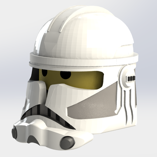 clone trooper phase 2 lego helmet 3d printing modeling layman 3D print model - Mito3D