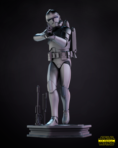 clone soldato scultura stella guerre 3d modelli gioco giocattoli 3d print model - Mito3D