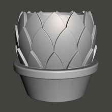 kapalı kabak Dostum sulu kaktüs bitki 3d print model - Mito3D