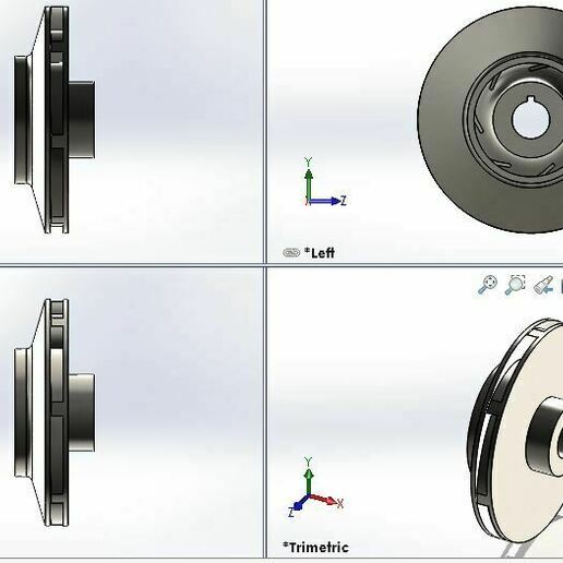 closed impeller centrifugal pump rotatory machines fluid power water machinery 3D print model - Mito3D